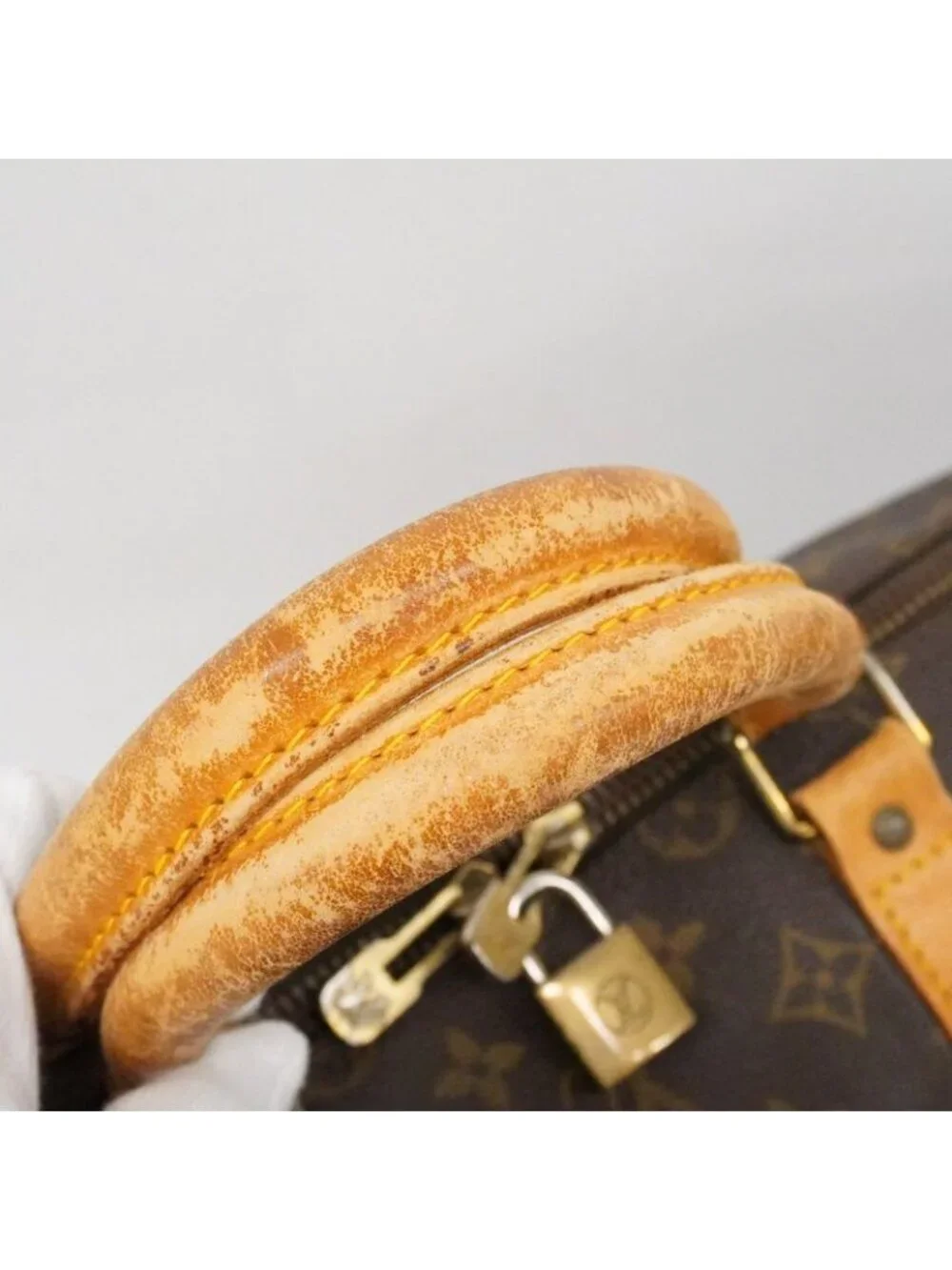 Louis Vuitton Boston Bag Monogram Keepall Bandouliere 55 Brown - Picture 9 of 10